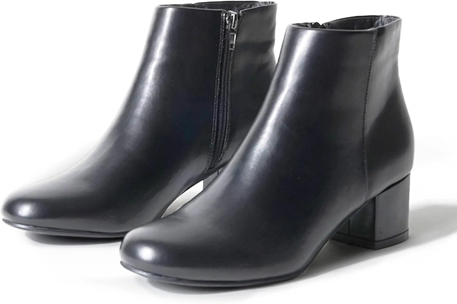 J. Adams Low Heel Zip Up Round Toe Ankle Bootie - Jody