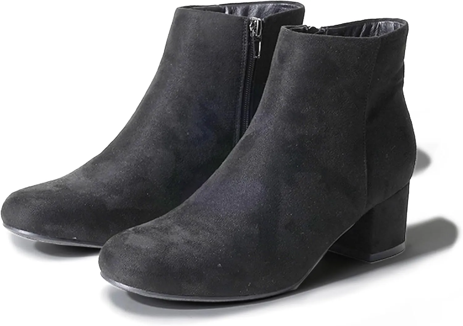 J. Adams Low Heel Zip Up Round Toe Ankle Bootie - Jody