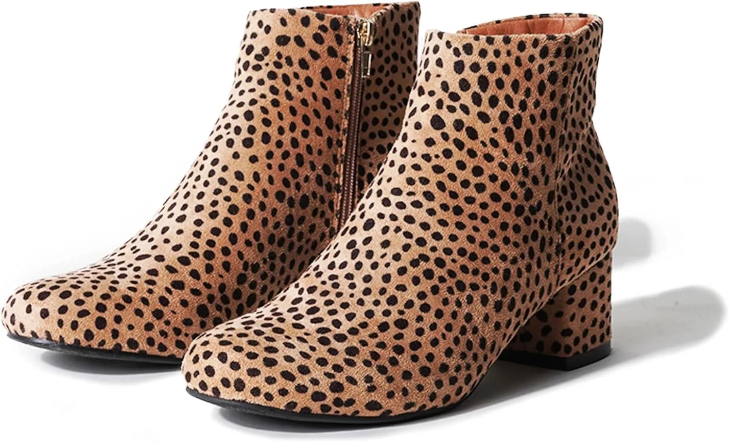 J. Adams Low Heel Zip Up Round Toe Ankle Bootie - Jody