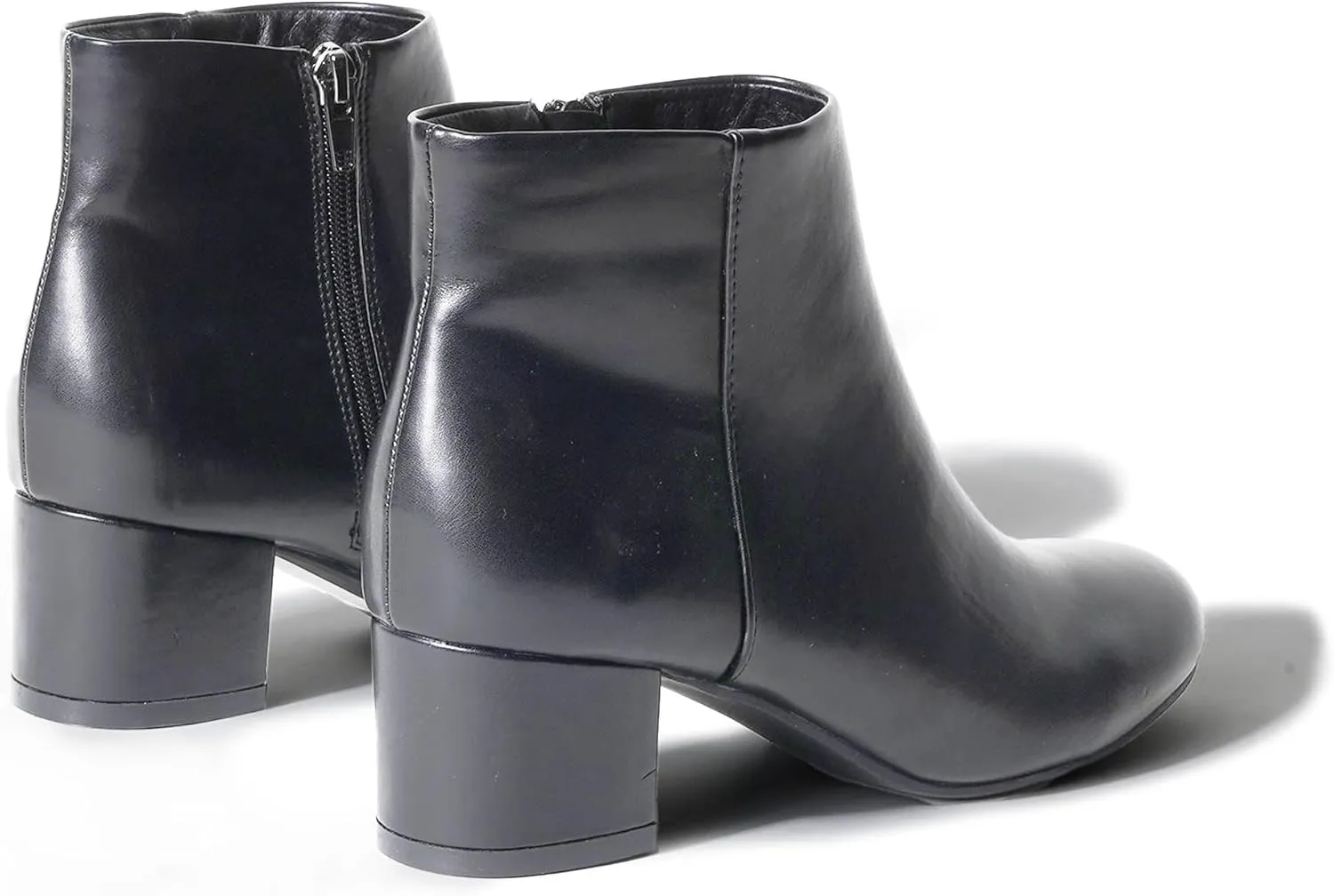 J. Adams Low Heel Zip Up Round Toe Ankle Bootie - Jody