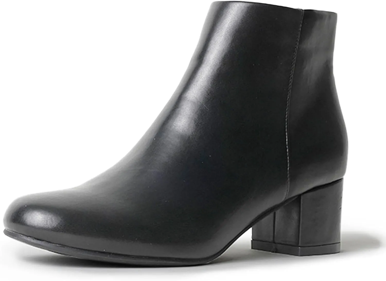 J. Adams Low Heel Zip Up Round Toe Ankle Bootie - Jody
