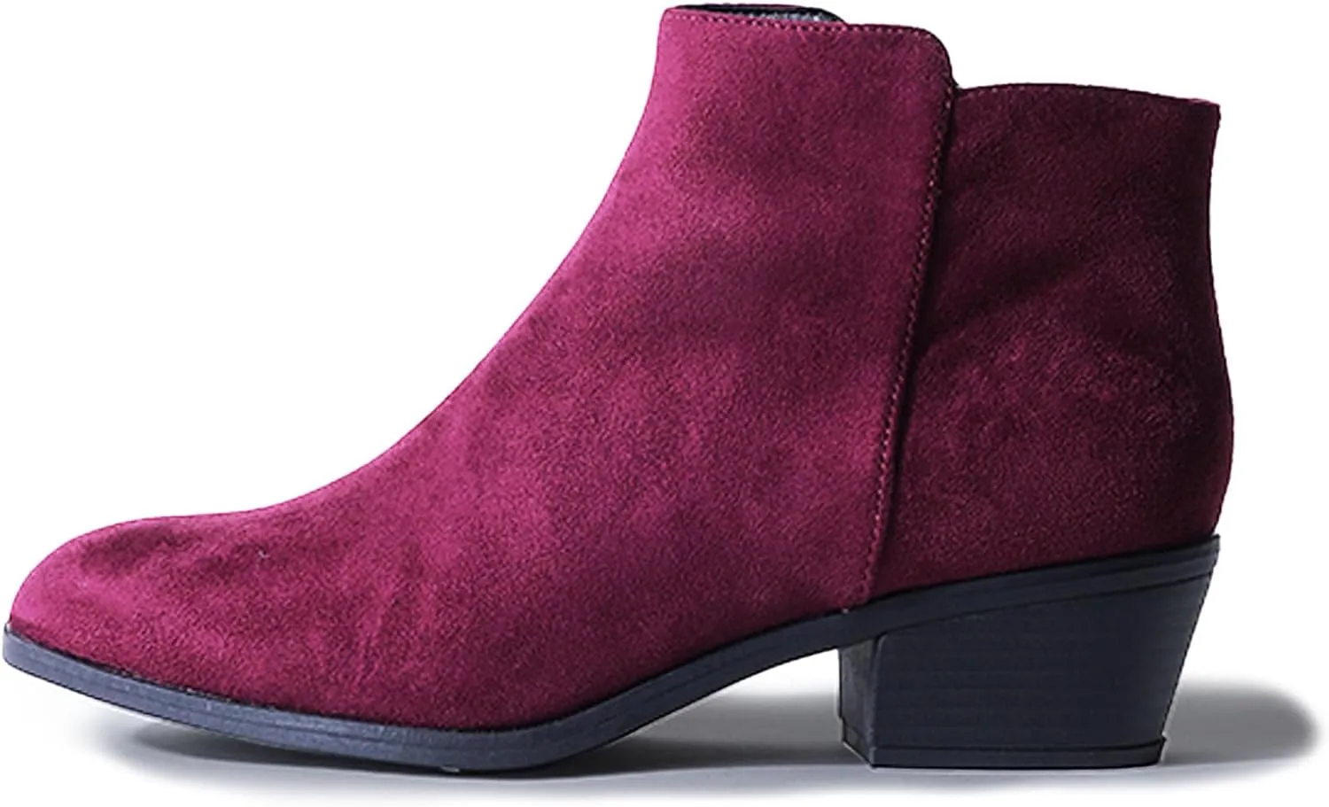 J. Adams Women's Lexy Ankle Boots, Short Low Heel, Side Zipper, Casual Booties for Fall and Winter