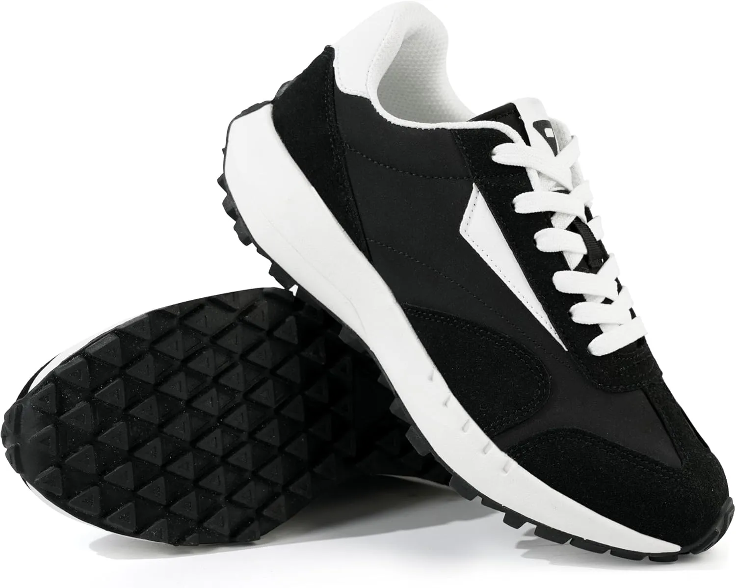 JABASIC Women Lace Up Fashion Sneakers Comfortable Vintage Walking Sports Shoes
