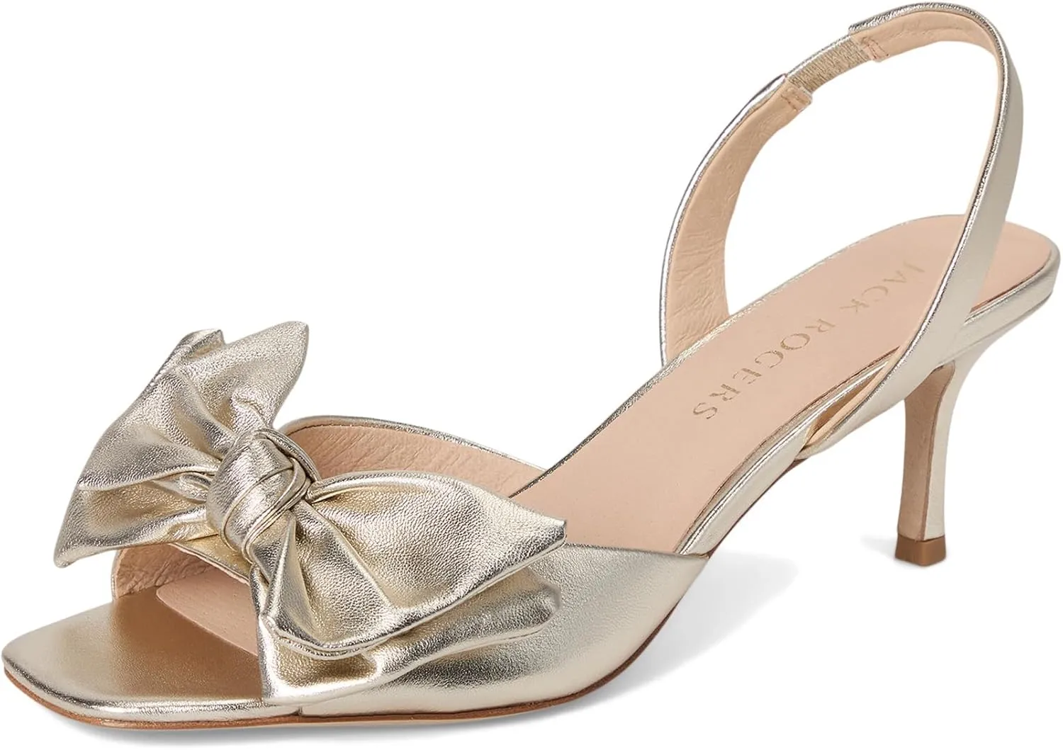 Jack Rogers Women's Eloise Bow Slingback Heeled Sandal