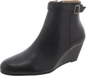 Jack Rogers Womens Willa Wedge Bootie Mid-Calf Boots Black 7.5 Medium (B,M)