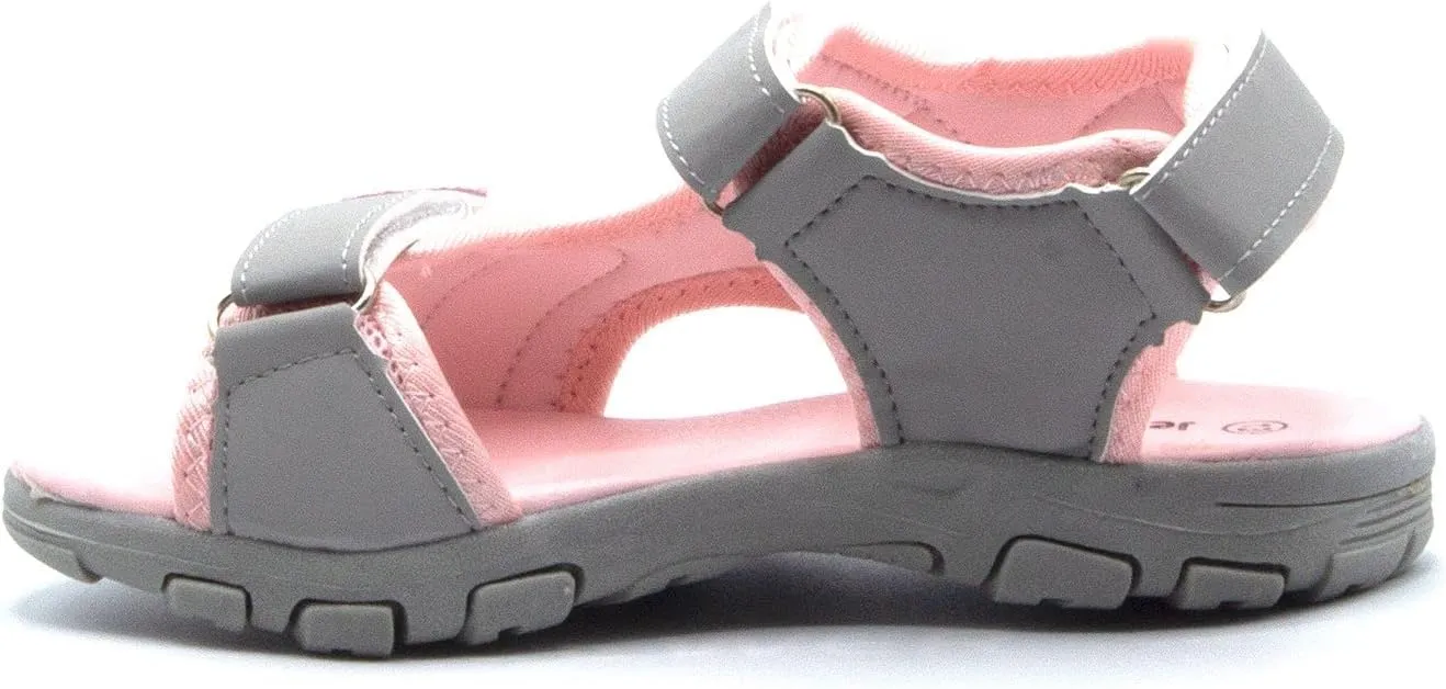 Jazamé Little Toddler Girls' Embellished Adjustable Comfort Summer Strappy Sport Sandals