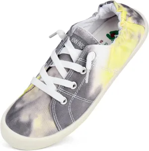 JENN ARDOR Women’s Low Top Canvas Slip On Sneaker Comfort Casual Shoes Walking Flats