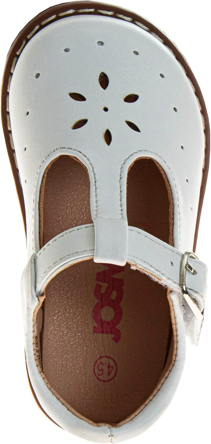 Josmo Baby Girls Maryjane Flats Slipon - Newborn Infant Formal Dress Shoes School Mary Janes (Size 3-8 Infant-Toddlers)
