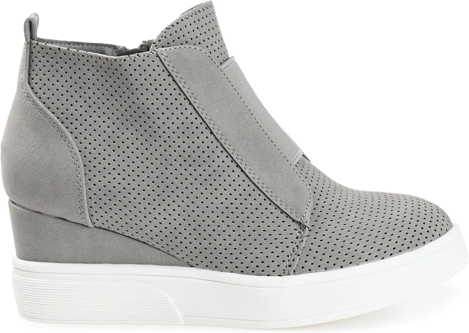 Journee Collection Women's Clara Zippered Wedge Sneakers