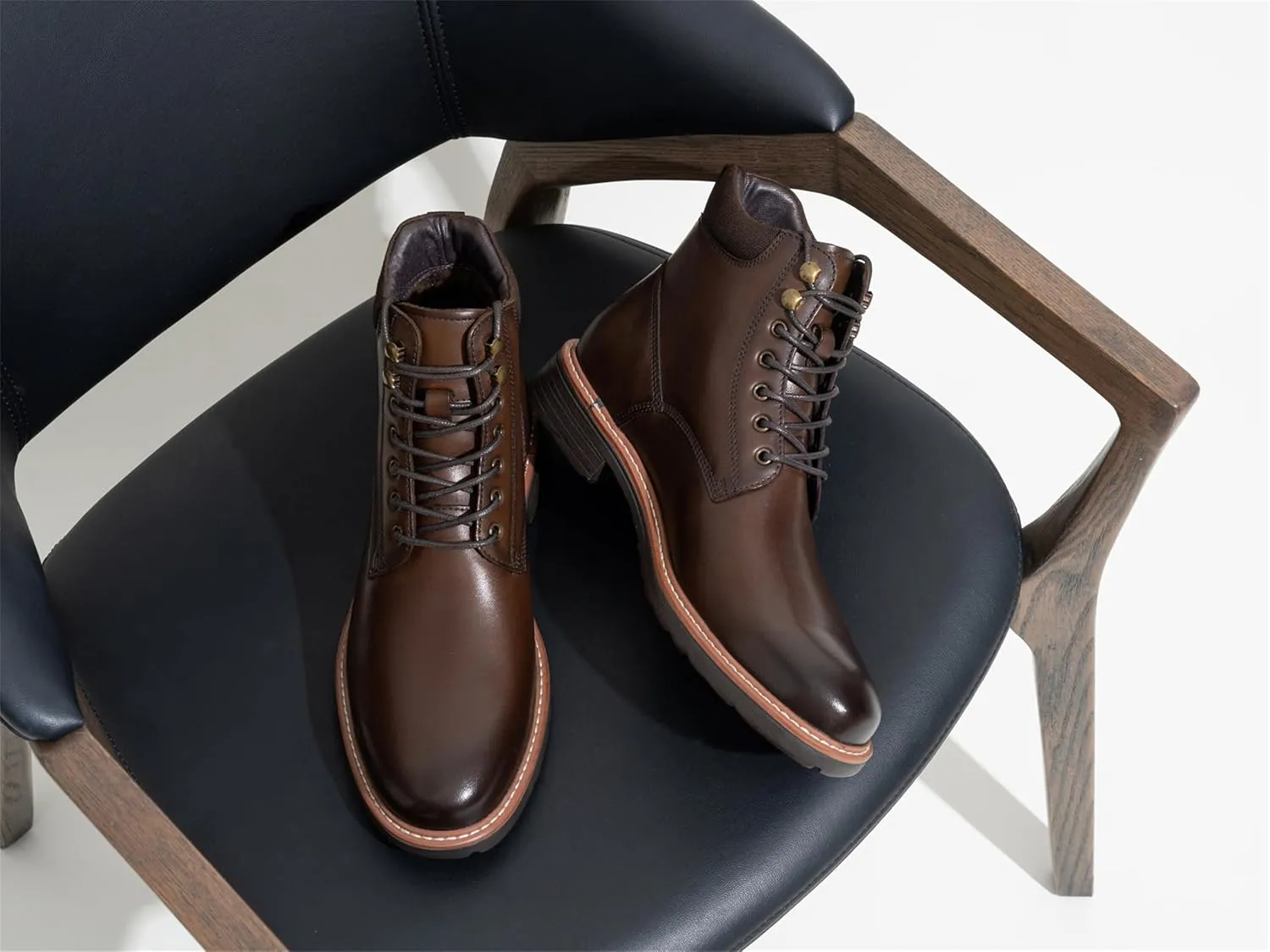 Jousen Men's Dress Boots Leather Boots for Men Formal Chukka Boots Mens Business Mens Boots