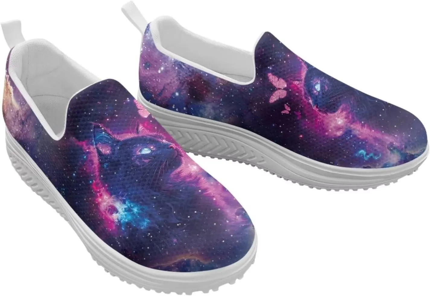 JoyLamoria Animal Design Womens Shoes Comfort Wedge Workout Platform Fashion Slip Resistant Orthotic Casual Tennis Work Daily Wear