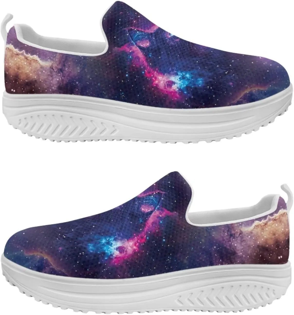 JoyLamoria Animal Design Womens Shoes Comfort Wedge Workout Platform Fashion Slip Resistant Orthotic Casual Tennis Work Daily Wear