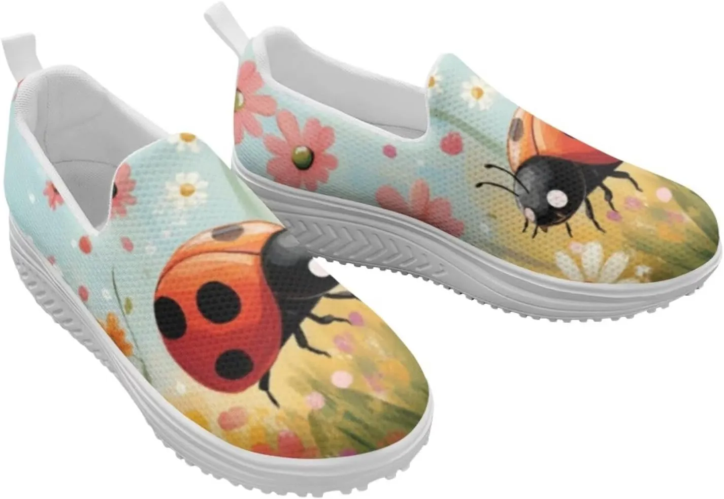 JoyLamoria Animal Print Womens Shoes Work Casual Fashion Tennis Soft Workout Cushion Comfort Knit Upper Running Orthopedic