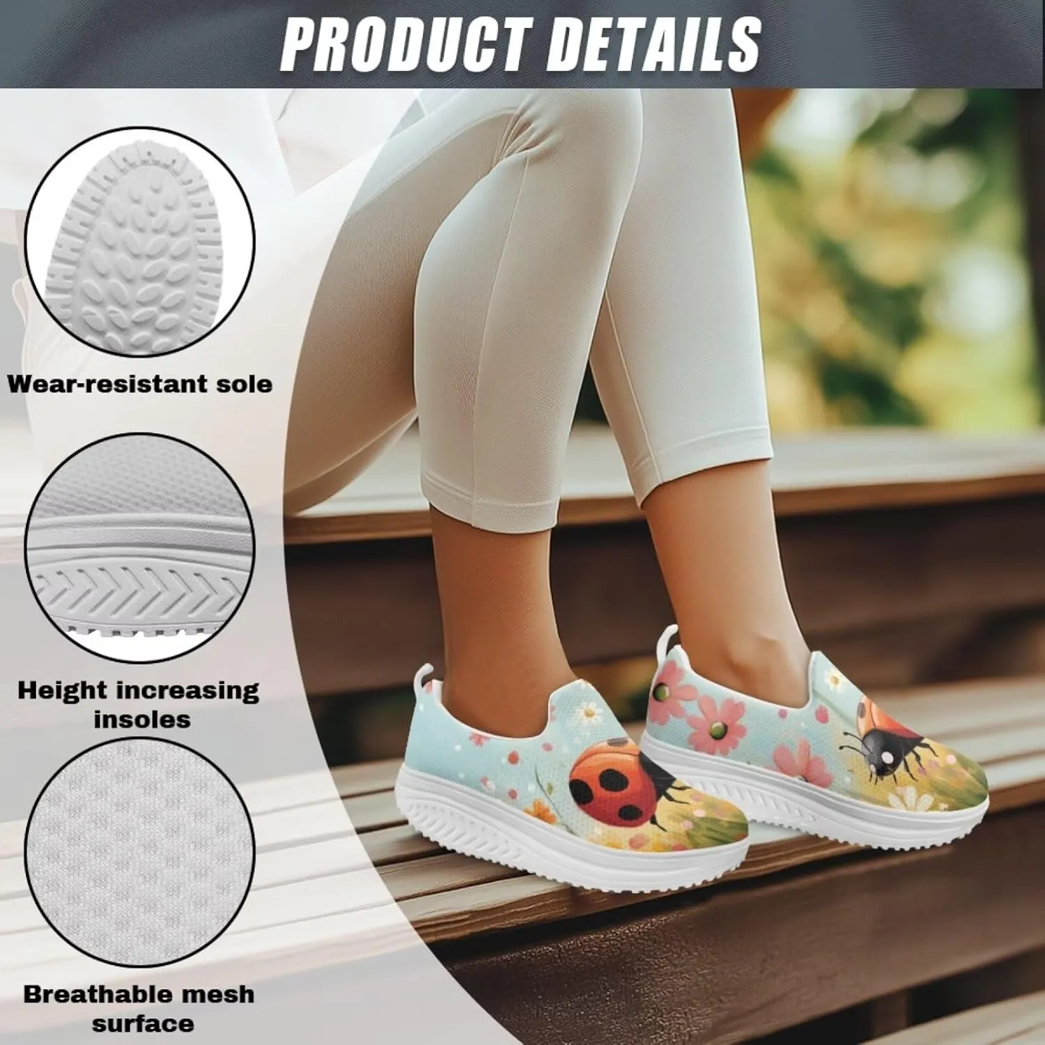 JoyLamoria Animal Print Womens Shoes Work Casual Fashion Tennis Soft Workout Cushion Comfort Knit Upper Running Orthopedic
