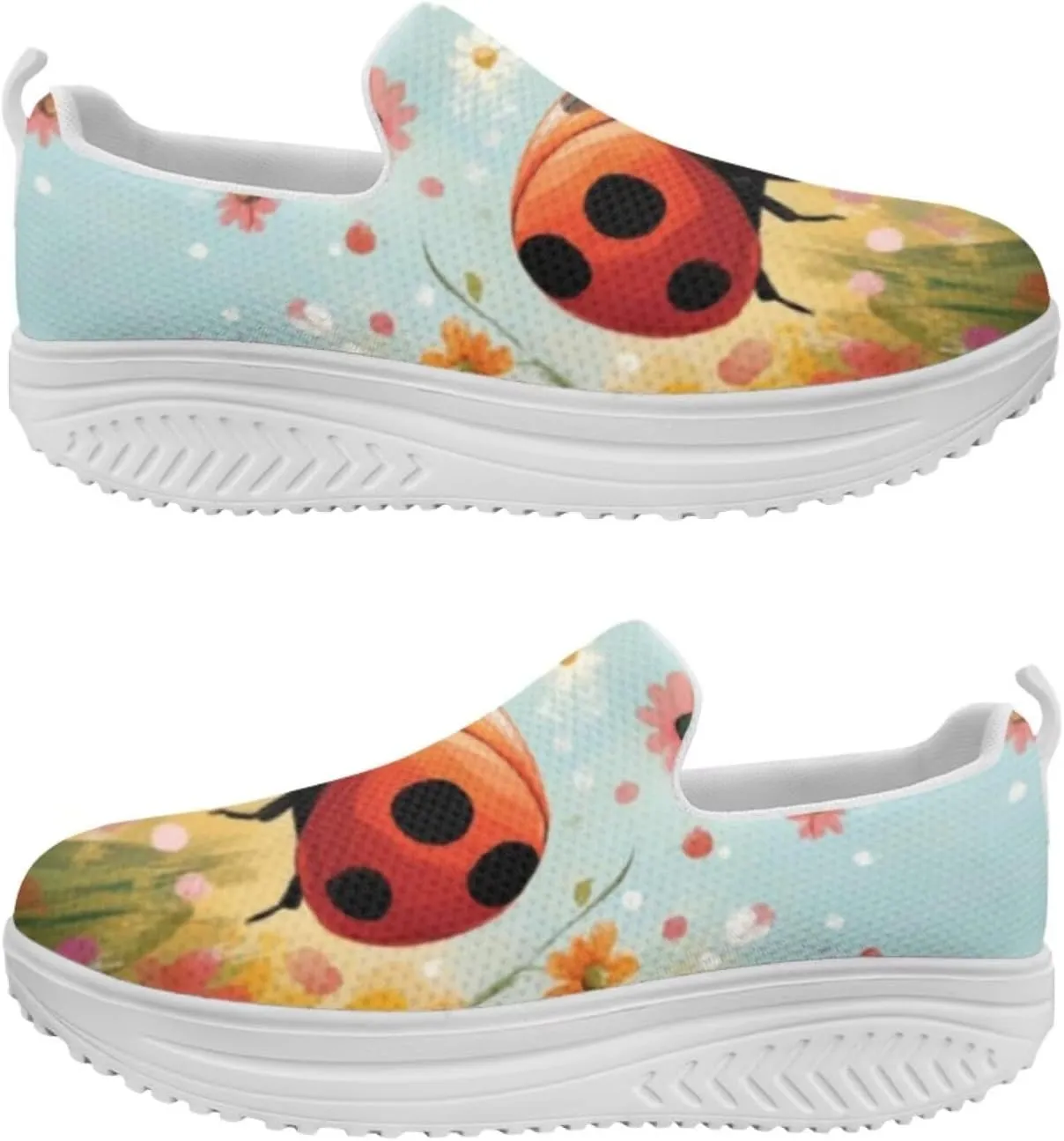 JoyLamoria Animal Print Womens Shoes Work Casual Fashion Tennis Soft Workout Cushion Comfort Knit Upper Running Orthopedic