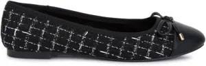 Junpey Plaid Tweed Ballet Flats