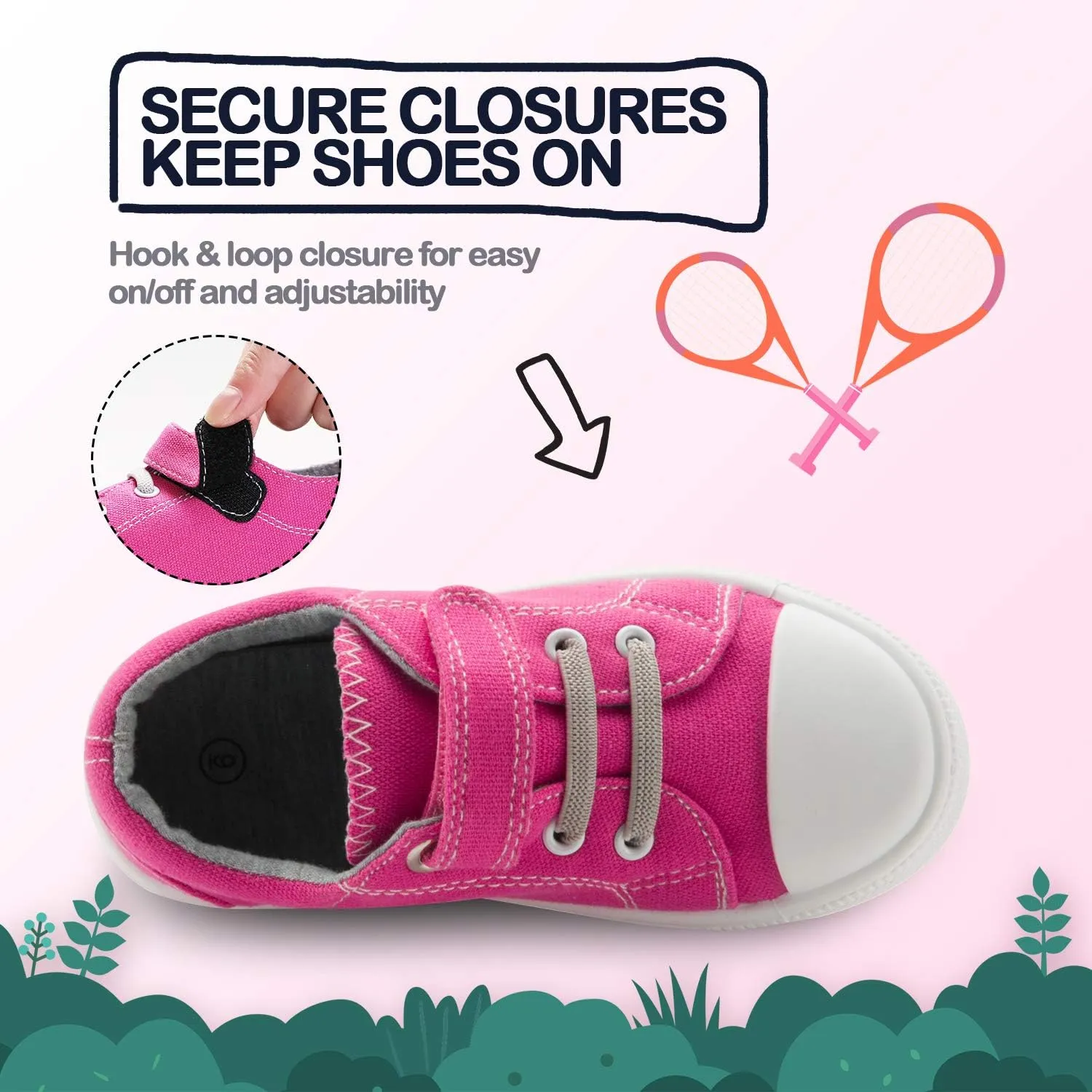 K KomForme Toddler Shoes Boys Girls Canvas Sneakers Size 4-13