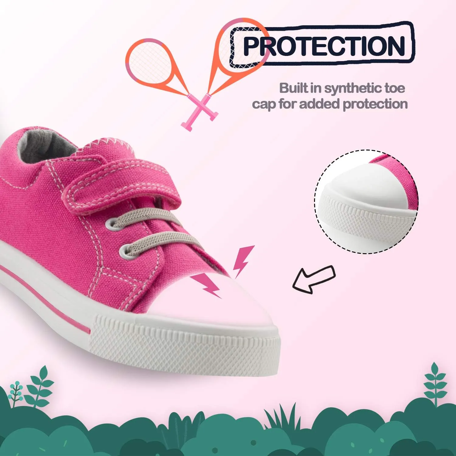 K KomForme Toddler Shoes Boys Girls Canvas Sneakers Size 4-13