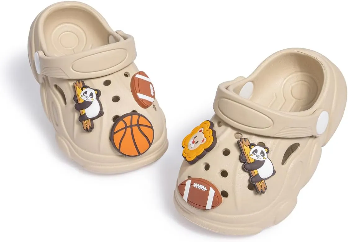 Kannior Toddler Kids Boys Girls Cute Garden Clogs Slip on Water Sandals Summer Beach Pool Play Shoes Infant Children Lightweight Indoor Outdoor Comfort Slippers Slides(Baby/Toddler Kids)