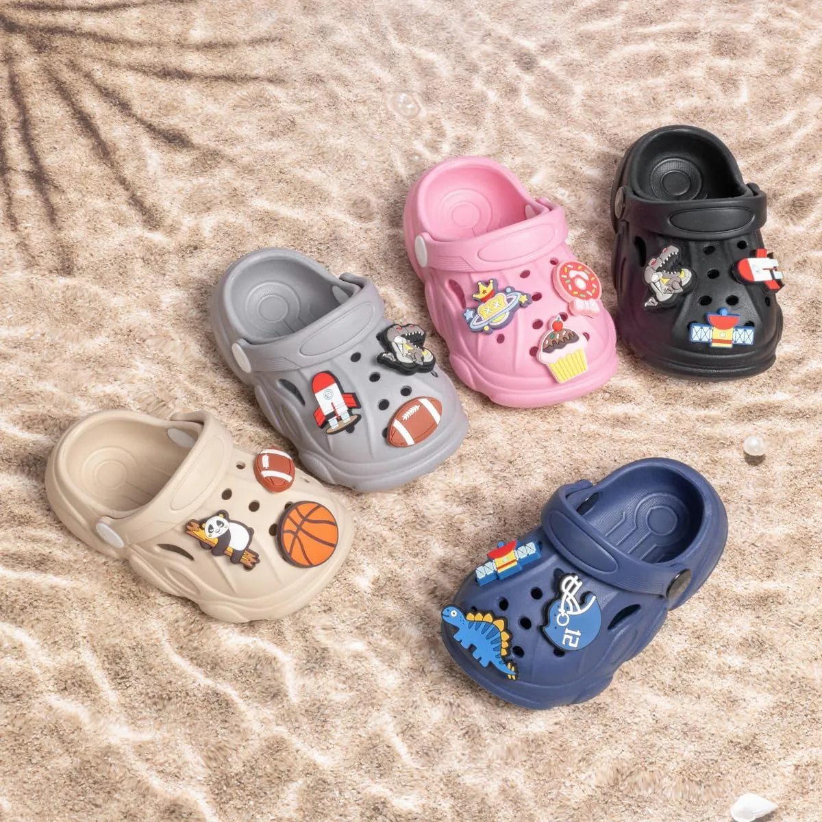 Kannior Toddler Kids Boys Girls Cute Garden Clogs Slip on Water Sandals Summer Beach Pool Play Shoes Infant Children Lightweight Indoor Outdoor Comfort Slippers Slides(Baby/Toddler Kids)
