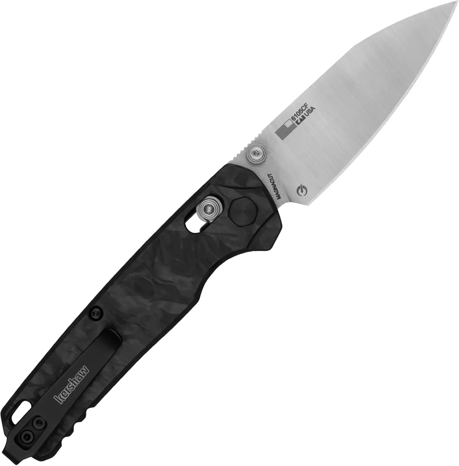 Kershaw Bel Air Pocket Knife, Made in the USA, 3.4 inch CPM MagnaCut Steel Blade, EDC Design, Duralock Locking Mechanism, Manual Folder, Pocketclip