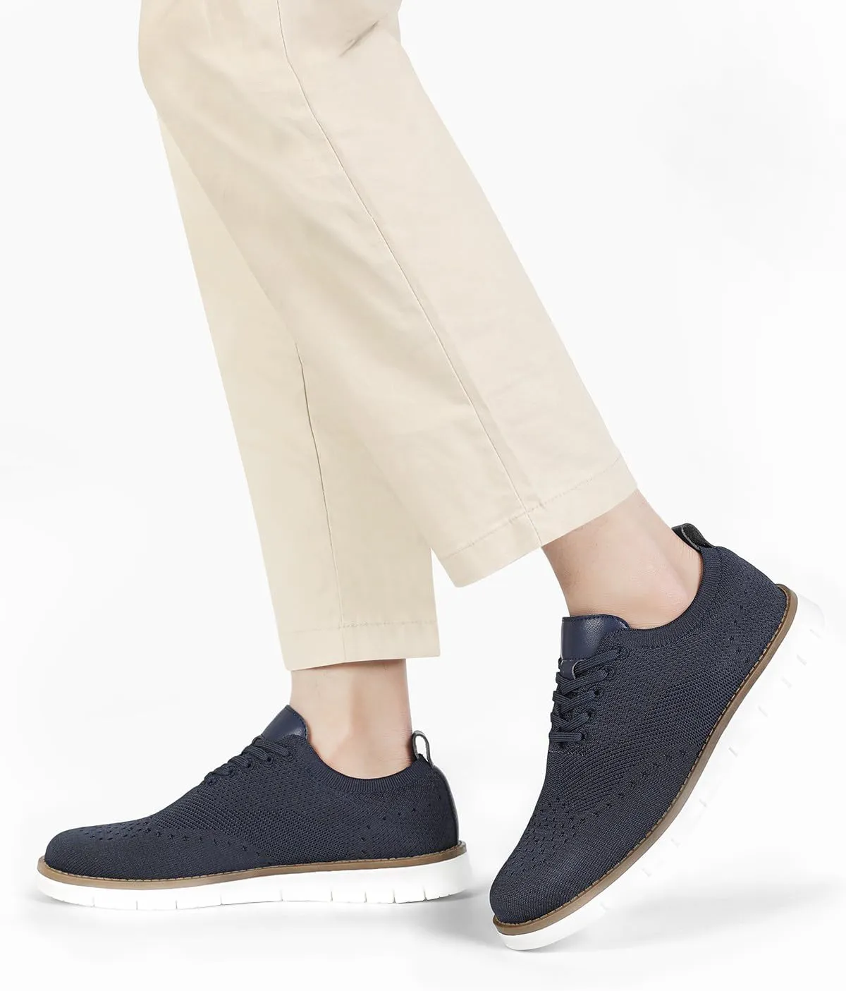 KESCOO Men's Casual Dress Shoes Comfortable Oxfords Fashion Business Footwear Mesh Walking Sneakers