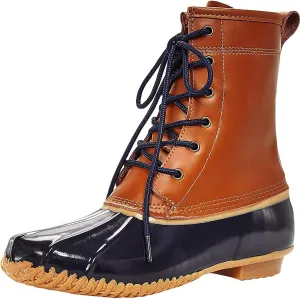 Khombu Womens Clarissa Leather Waterproof Winter Boots Tan 8 Medium (B,M)