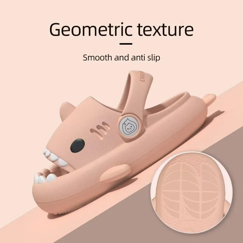 Kids Boys Girls Cartoon Shark Clogs Shoes-Kids Cartoon Summer Sandals Slipper Outdoors Cute Garden Clogs Summer Beach Pool Slipper