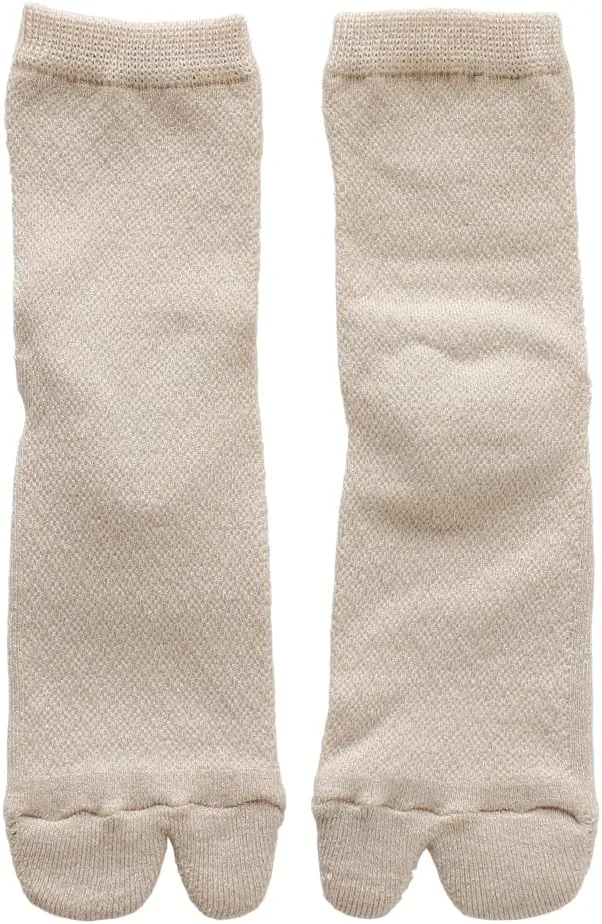 Kinuya Japan Tabi Socks Silk and Cotton Toe Socks Tabi Geta Socks, Japanese Style, Made in Japan, for Unisex