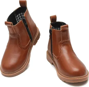 kkdom Boys Girls Waterproof Outdoor Side Zipper Comfort Chelsea Ankle Boots(Toddler/Little Kid/Big Kid)
