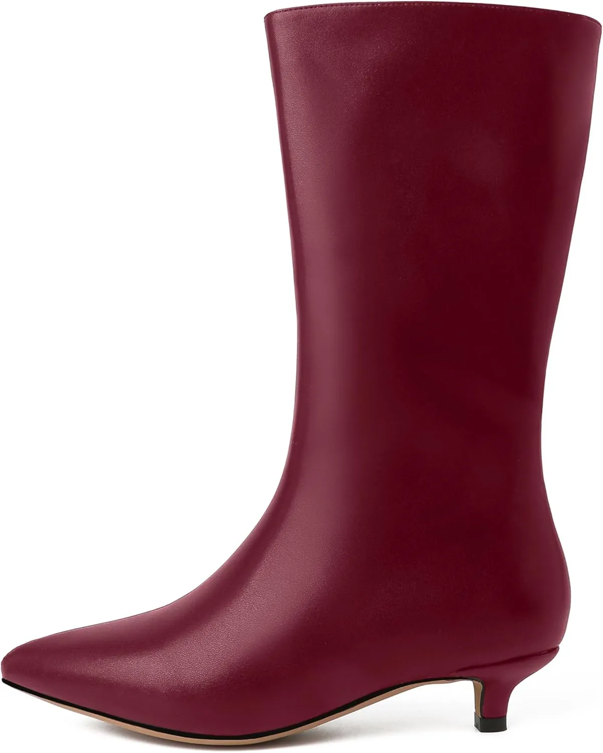 Knee High Boots Women, Pointed Toe Tall Boots Stiletto Kitten Heel Long Boots Slip On Dress Knee High Boots