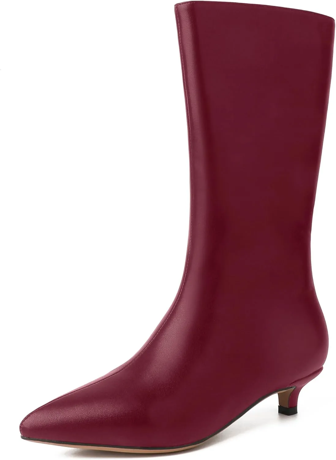 Knee High Boots Women, Pointed Toe Tall Boots Stiletto Kitten Heel Long Boots Slip On Dress Knee High Boots