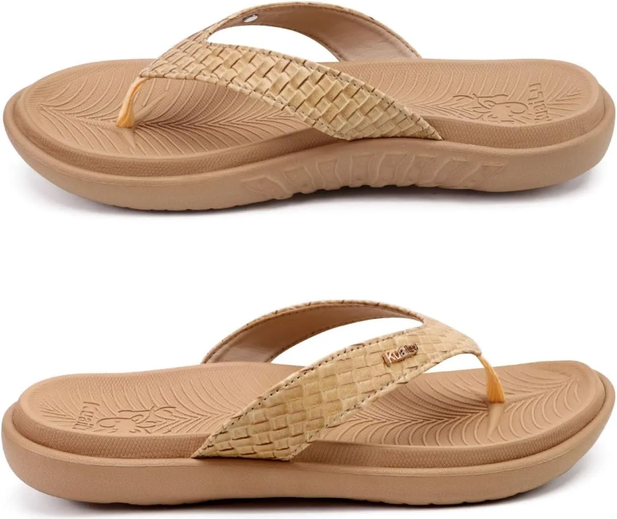 KuaiLu Womens Flip Flops Ladies Yoga Mat Comfortable Walking Thong Sandals With Plantar Fasciitis Arch Support Slip On Indoor Outdoor For Summer