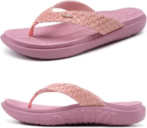 KuaiLu Womens Flip Flops Ladies Yoga Mat Comfortable Walking Thong Sandals With Plantar Fasciitis Arch Support Slip On Indoor Outdoor For Summer