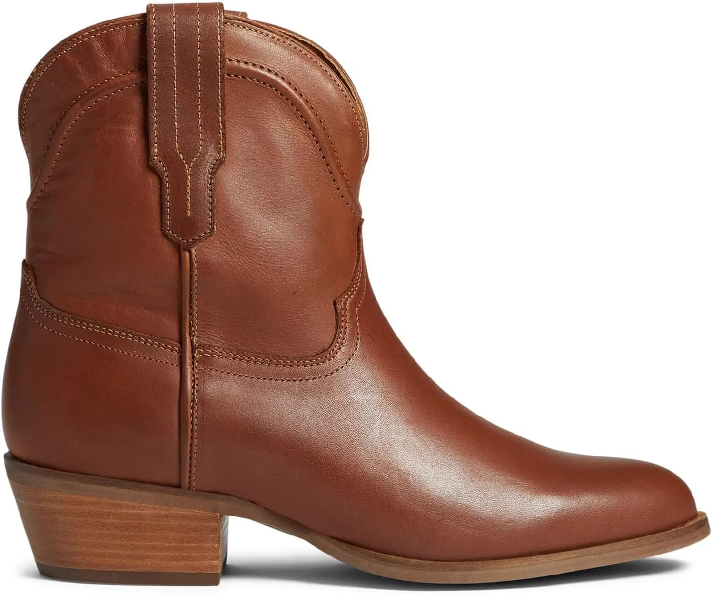 LEHOOR Women Cowboy Western Ankle Boots Pointed toe Low Stacked Heel Cowgirl Booties V Cut Retro Slouch 2 Inch Chunky Block Heel Slip On Short Dress Boots Wide Calf Casual Winter 4-11 M US