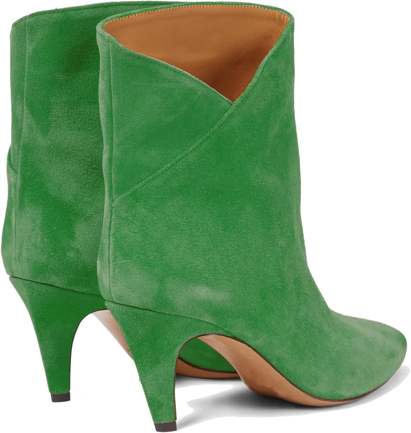 LEHOOR Women Kitten Heel Ankle Boots Wide Calf Pointed Toe Slouchy Western Cowgirl Boots Pull On Low Heel Dress Combat Booties Low Cut Ladies Dressy Casual Comfortable Winter Fall Shoes 4-11 M US