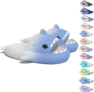 LELEBEAR Sharklas Originales Kids, Sharky Chanclas,Kids Shark Slides,Summer Cloud Shark Slippers Non-Slip Open Toe Sandals