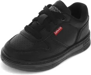 Levi's Toddler Drive Lo Synthetic Leather Casual Lowtop Sneaker Shoe, Black Mono, 7 M