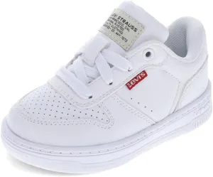 Levi's Toddler Drive Lo Synthetic Leather Casual Lowtop Sneaker Shoe, White Mono, 5 M