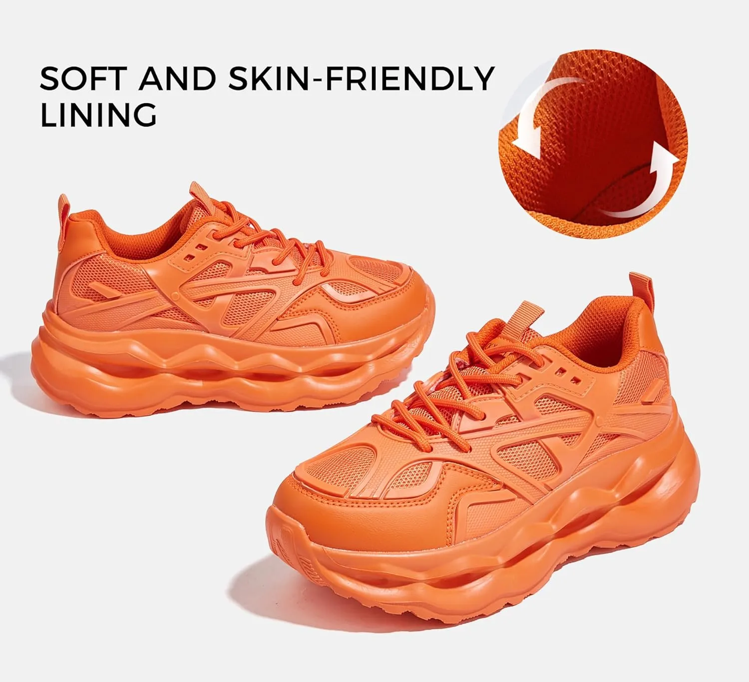 LUCKY STEP Women 's Chunky Sneakers 90s Fashion Thick Dad Rave Sparkly Bling Rhinestone Platform Casual Running Walking Shoes