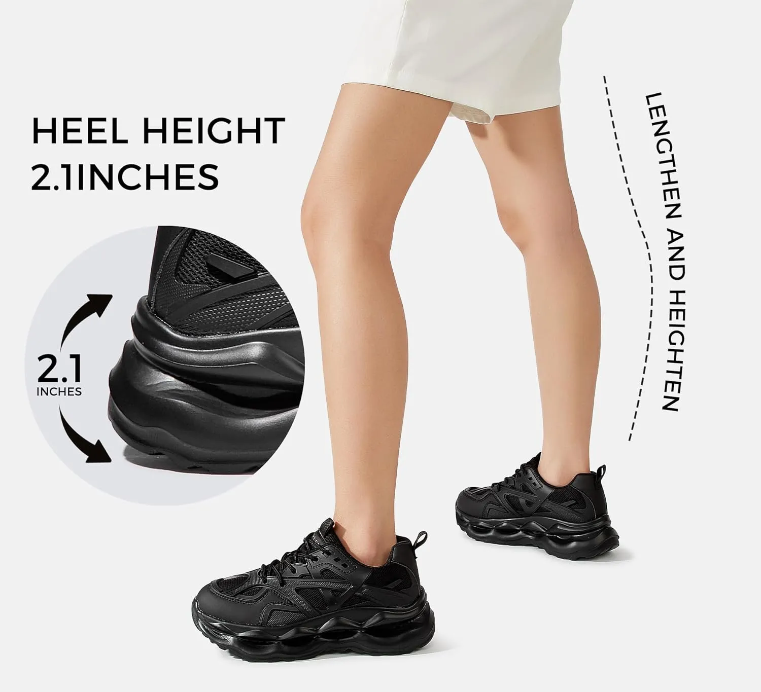 LUCKY STEP Women 's Chunky Sneakers 90s Fashion Thick Dad Rave Sparkly Bling Rhinestone Platform Casual Running Walking Shoes