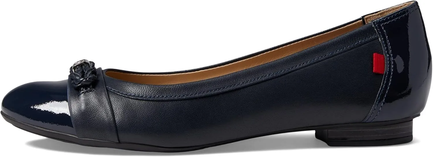 Marc Joseph New York Park Ave Dress Flats for Women – Calf Leather Upper – Injected Rubber Sole – Slip-on