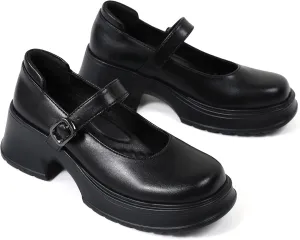 Mary Janes for Women Chunky Platform Mary Jane Heels Comfortable Dress Pumps Casual Office Work Shoes