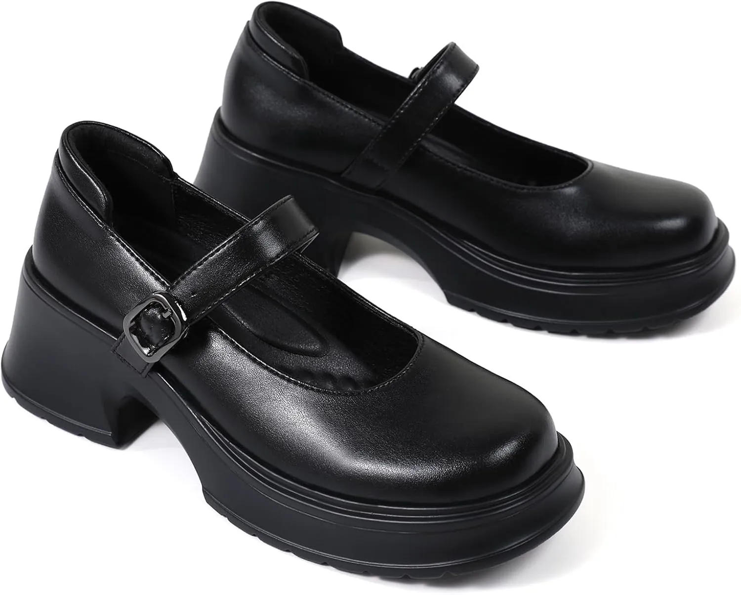 Mary Janes for Women Chunky Platform Mary Jane Heels Comfortable Dress Pumps Casual Office Work Shoes