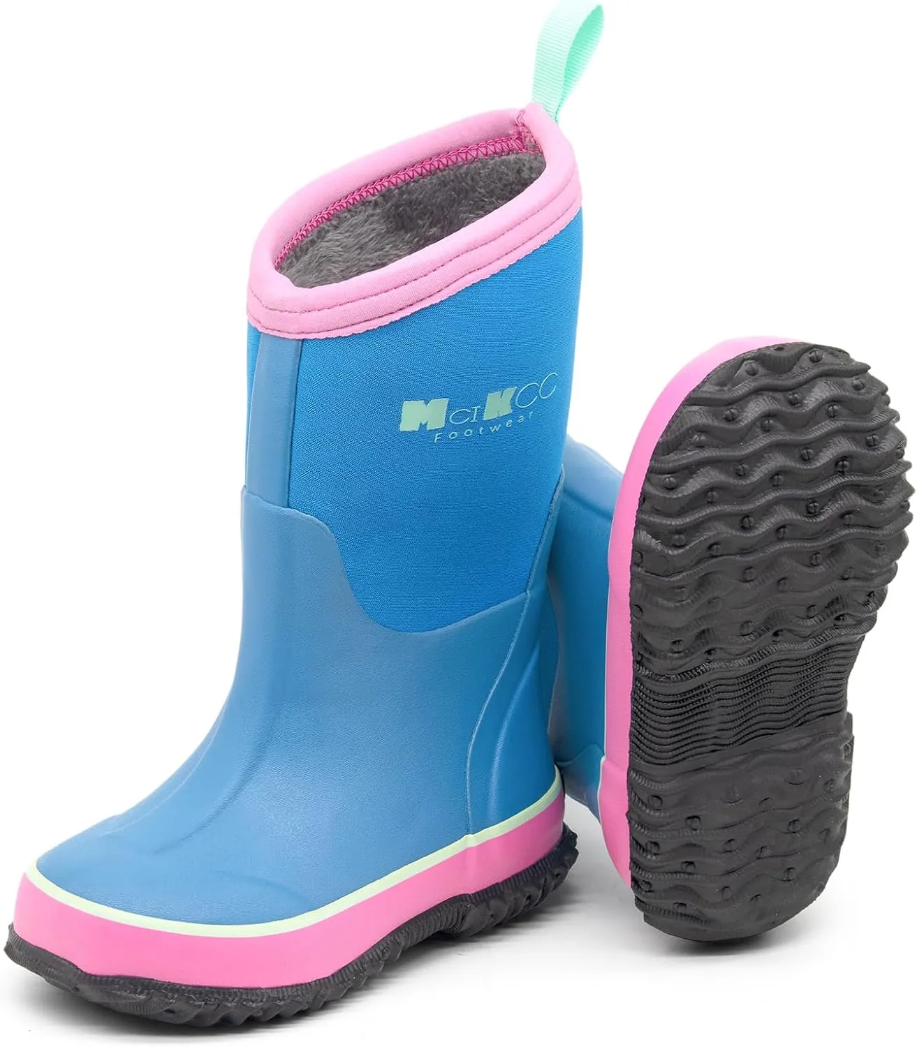MCIKCC Unisex Children Waterproof Rain Boots,Child Toddler Rain Boots Natural Rubber Kids Rainboot for Boys and Girls