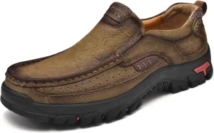 Men Casual Shoes Leather Slip On Loafers Walking Shoes for Work Office Dress Outdoor