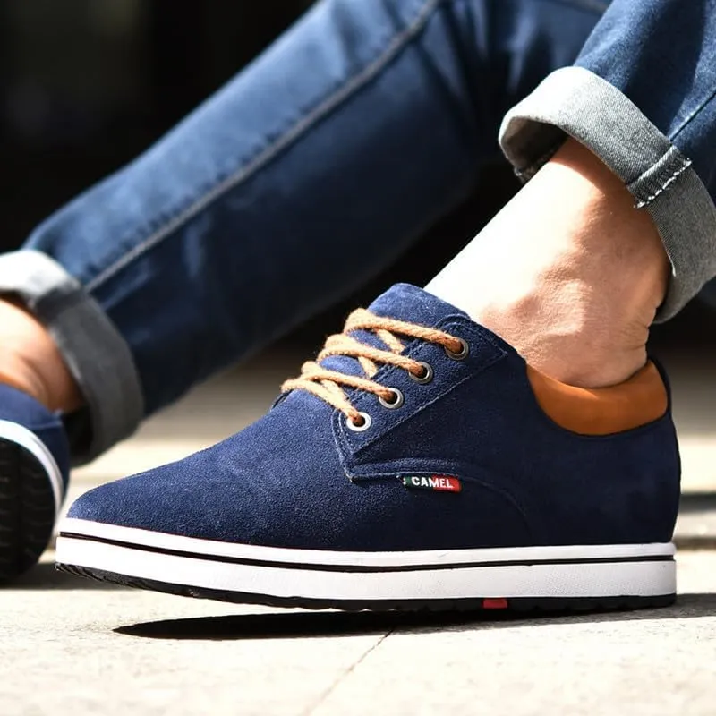 Men Elevator Sneakers Invisible Height Increasing 2.4 Inches Taller Elevator Sports Women Mesh Breathable Outdoor Lace up Fashion Shoes