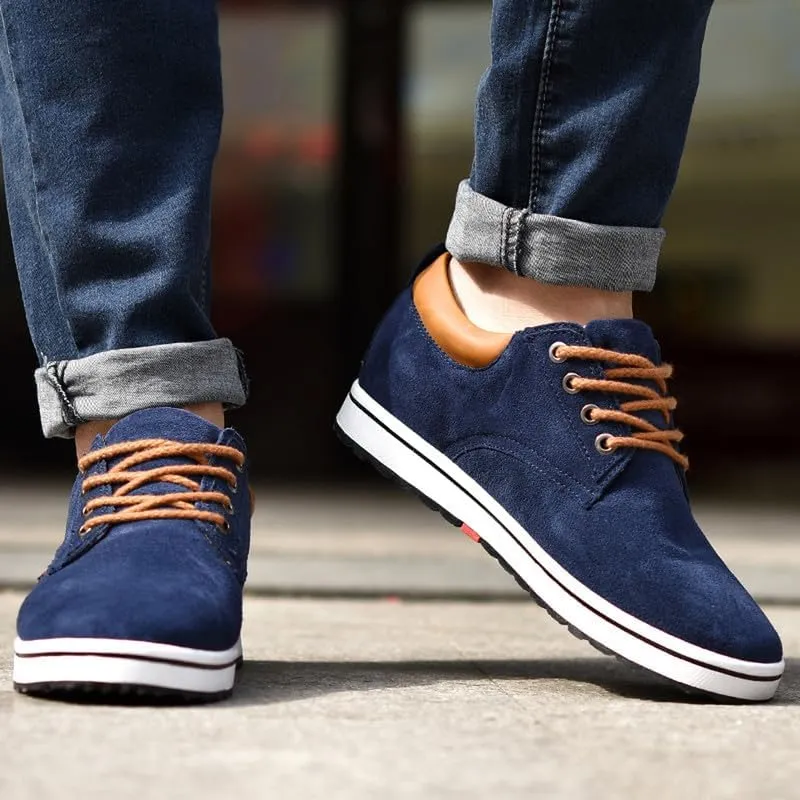 Men Elevator Sneakers Invisible Height Increasing 2.4 Inches Taller Elevator Sports Women Mesh Breathable Outdoor Lace up Fashion Shoes