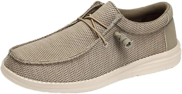 Men Lace-Up Lightweight Casual Comfortable Dress Oxfords Adjustable Lacing Derby Shoes Comfortable Walking Loafers