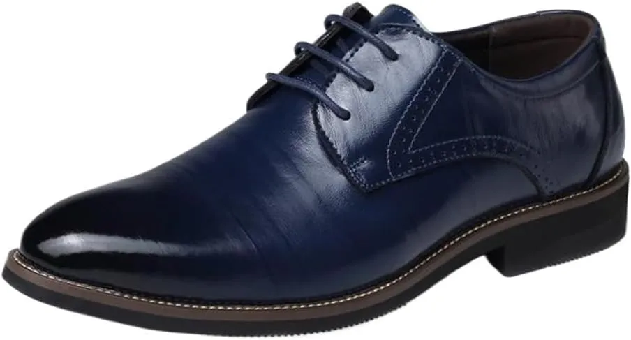 Men Oxfords Shoes Men's Comfort Orthopedic Dress Shoes British Shoes Handmade Comfortable Formal Dress Mens Flats Lace-Up Bullock Business Shoes
